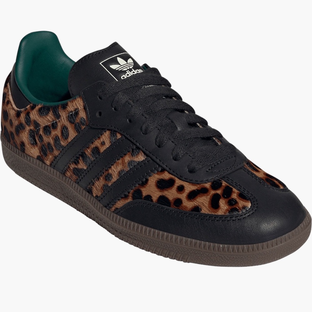 Adidas Black and Brown Samba-Style Sneakers